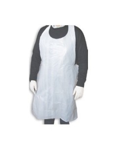 DELANTAL C/PETO BLANCO POLIETILENO 60x105cms. [1 x 100u.]