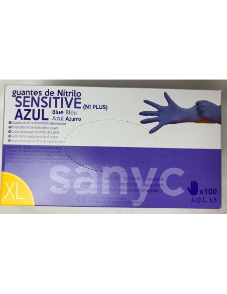 GUANTE NITRILO AZUL SENSITIVE T/XL [1 x 100u.]