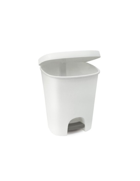 PAPELERA PLASTICO BLANCA 25L. C/PEDAL REF. 8225