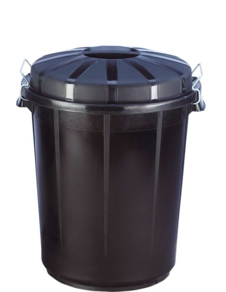 CONTENEDOR INDUSTRIAL DENOX C/TAPA 70 LTRS NEGRO