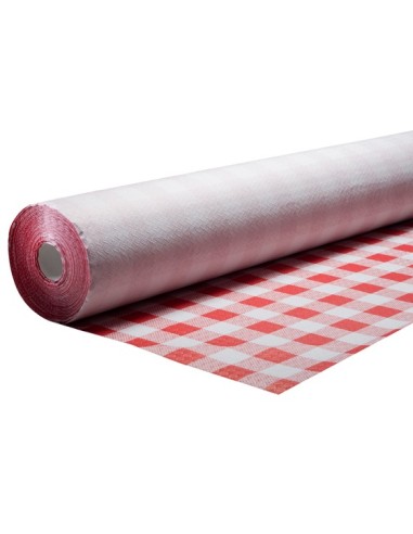 MANTEL ROLLO CUADROS ROJO/BLANCO 1,20 x 100m. [1u.]