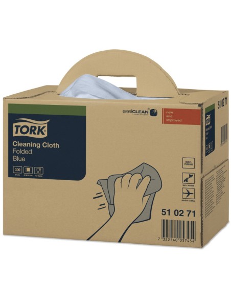 PAÑO TORK 510 MULTIUSO HANDY BOX AZUL -1 x 300u.-