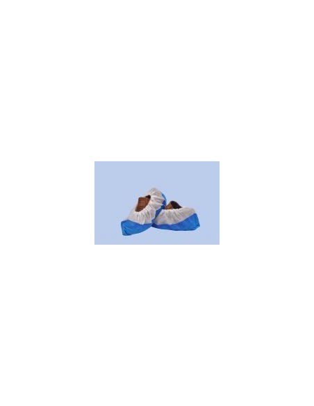 CUBREZAPATOS C/ SUELA REFORZADA 30g. CPE -10pq x 50u.- blanco/azul