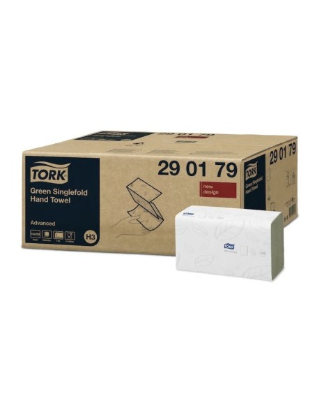 TORK ADVANCED H3 2C. PLEG. Z VERDE -15 x 250u.-