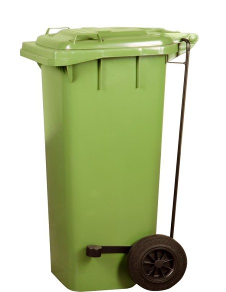 CONTENEDOR DENOX C/PEDAL C/RUEDAS 80 LTRS VERDE