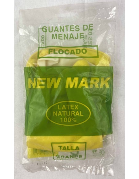 GUANTE AMARILLO LATEX FLOCADO T/GRANDE [1 u.]