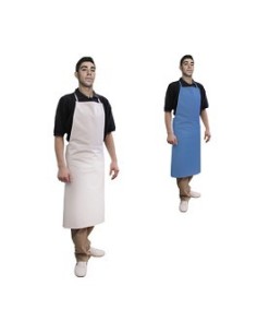 DELANTAL C/PETO BLANCO PVC 70x105cms.