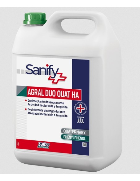 AGRAL DUO QUAT deterg desinfectante bactericida -1 x 5kg-HA