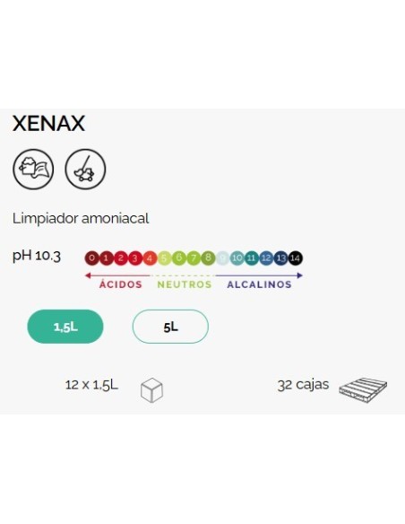 W EC-100  AMONIACAL -1 x 15l- VERDE XENAX 15