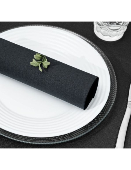 SERVILLETA 40x40 2C PUNTAPUNTA -20p x 100u- NEGRA