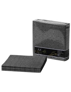 SERVILLETA 40X40 1C TISUCLASS FILUM NEGRO -12pq x 50u-
