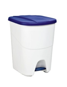 PAPELERA DENOX CPEDAL Y TAPA 40 LTRS AZUL