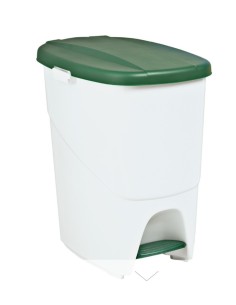 PAPELERA DENOX CPEDAL Y TAPA 25 LTRS VERDE