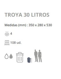 PAPELERA DENOX CTAPA BASCULANTE 30 LTRS swint top COLOR 2