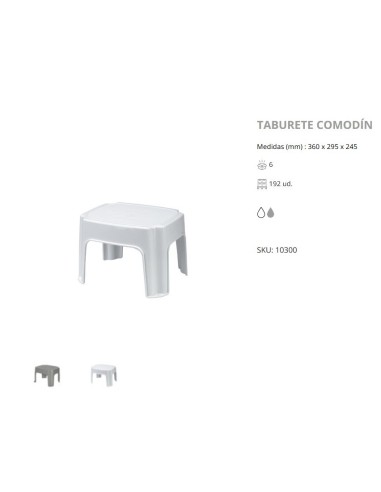 BANQUETA COMODIN DENOX BLANCO