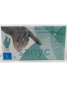 GUANTE LATEX BLANCO sin POLVO TGrande -1 x 100u-