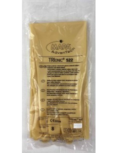 GUANTE TRIONIC 522  LONGITUD 61CM NEOPRENO Y NITRILO T8 -1PAR-