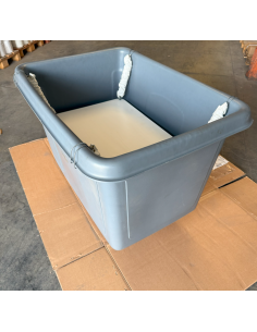 CONTENEDOR RECTANGULAR C PLATAFORMA ELEVADA 400L GRIS 1121x787x826 cm 2