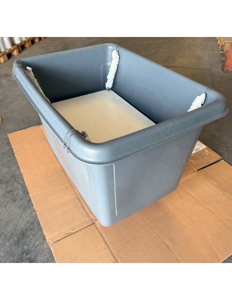 CONTENEDOR RECTANGULAR C PLATAFORMA ELEVADA 400L GRIS 1121x787x826 cm