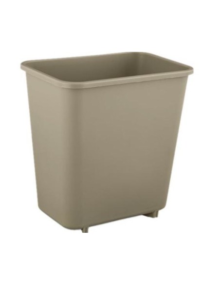 PAPELERA RECTANGULAR 77 L BEIGE 25x17x257 cm