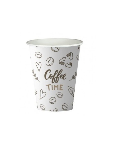 VASO CARTON KRAFTBLANCO 4OZ 120CC DISEÑO -1 x 50u- REF COFFE TEA