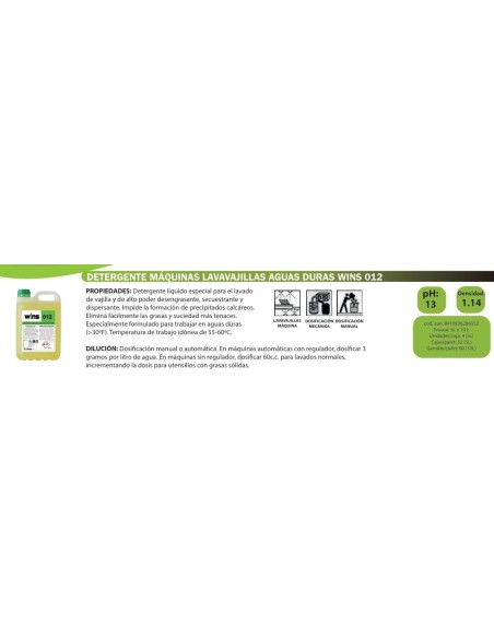 Abrillantador per a Rentavaixelles Automatic 013 WINS AD -1 x 5kg-
