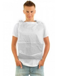 BABERO CON BOLSILLO 36x64cm BLANCO -1pq x 100u-