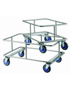 BASE RODANTE  CUBETA BLANCA DE 250L 90x64x83