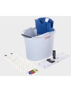 KIT ULTRASPEED MINI 2 cubos 10l 2 escurridores 2 mangos telescopicos 2 bastidores y 2 mopas