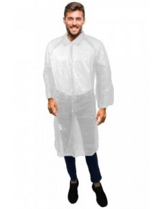 BATA POLIETILENO BLANCA CCIERRE BOTON TUNICA -1 x 100u-