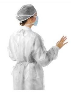 BATA POLIPROPILENO BLANCA CCIERRE TRASERO CON CINTAS -10pq x 10u-