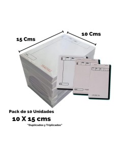 BLOCK DUPLICADO 10x15cms AUTOCOPIA -1 x 10u-
