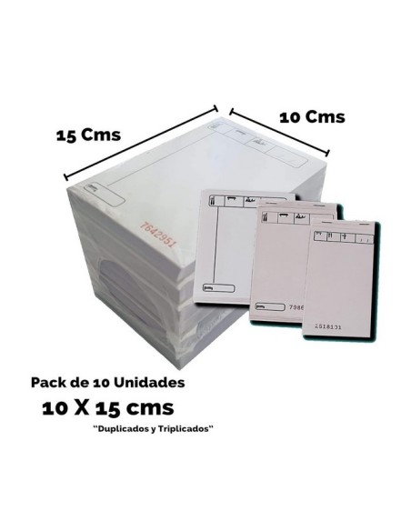 BLOCK DUPLICADO 10x15cms AUTOCOPIA -1 x 10u-