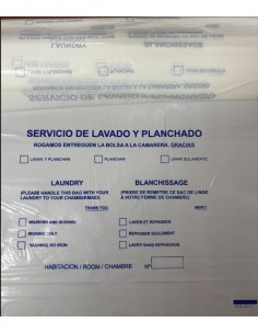BOLSA BLANCA LAVAND40X60 G-100 IMPRESION AZUL -1 x 100u-
