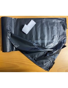 BOLSA NEGRA 85x105 G-90 BIODEGRADABLE -rollo de 10u-