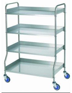 CARRO GALINDO INOX MOD 100 4 ESTANTES