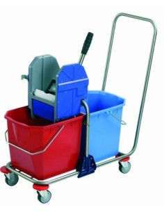 CARRO GALINDO INOX MOD 500  2 cubos de 25l  prensa