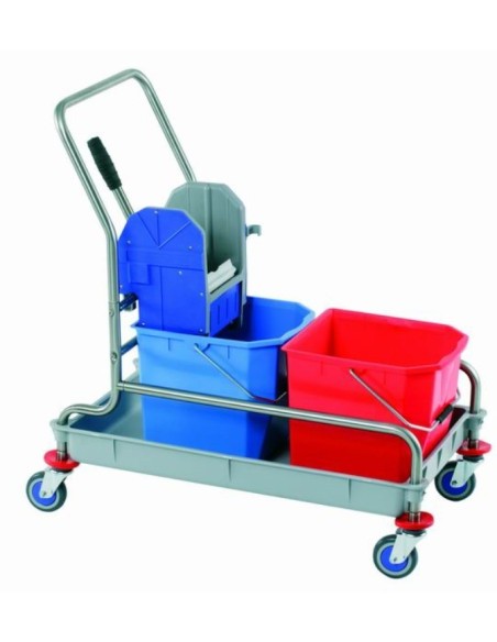 CARRO GALINDO INOX MOD400 bandeja pp2 cubos de 25l  prensa