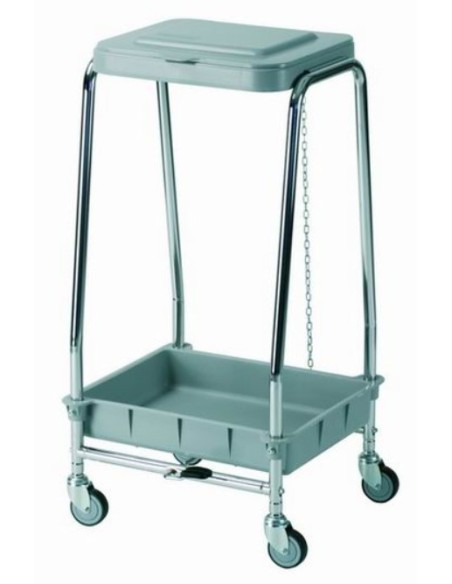 CARRO GALINDO INOX SOPORTE BOLSA MOD360 4ruedas CTAPA COLOR