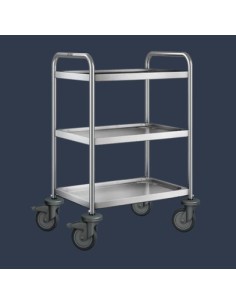 CARRO SERVICIO EN INOX 3 ESTANTES SW 6x43