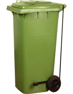 CONTENEDOR DENOX CPEDAL Y CRUEDAS 240 LTRS VERDE