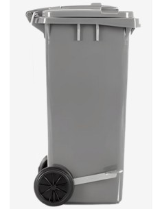 CONTENEDOR PULL CON PEDAL Y RUEDAS GRIS 120L
