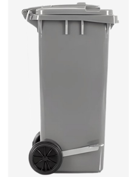 CONTENEDOR PULL CON PEDAL Y RUEDAS GRIS 120L
