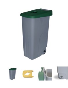 CONTENEDOR RECICLAJE DENOX 85 LTRS NEGRO