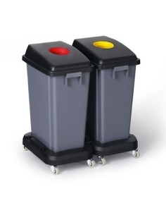 CONTENEDOR SLIM 4X60 L C BASE RUEDAS Y TAPA COLORES