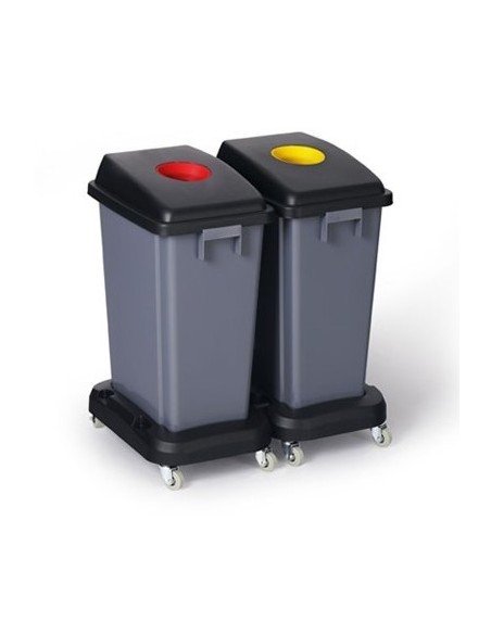 CONTENEDOR SLIM 4X60 L C BASE RUEDAS Y TAPA COLORES