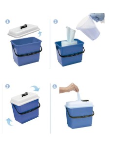 CUBETA 4 LTRS  TAPA HERMETICA AZUL 2