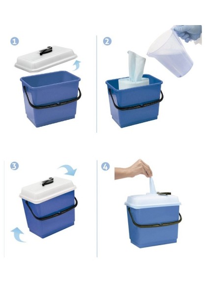 CUBETA 4 LTRS  TAPA HERMETICA AZUL