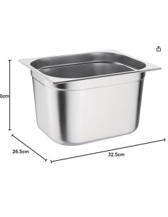 CUBETA GN INOX 1/2 P200