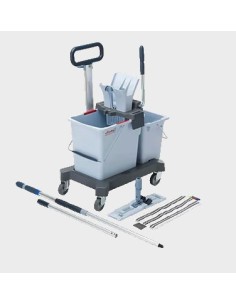 KIT ULTRASPEED r-Duo cubo 25l cubo 9l prensa chasis soporte mopa y barra de empuje